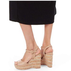 KURT GEIGER LONDON SHOES ALLY SUMMER LEATHER WEDGE SANDALS  NEW IN BOX